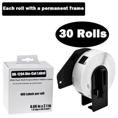 30PK 17mm*54mm DK-1204 Mult Purpose Thermal Paper Label Fit for Brother QL-570VM
