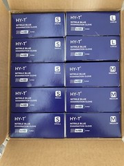 High Quality Nitril Blue Examination Gloves, 1000 gloves per case, sizes S, M, L