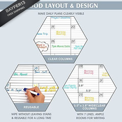 Large Dry Erase Calendar for Wall – Undated 1 Month Big 40″ x 30″