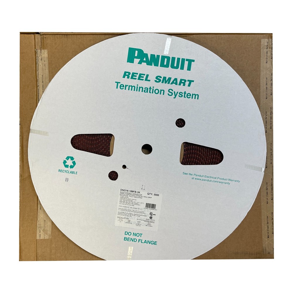 Panduit DNG18-188FB Nylon Female Quick Disconnect 22-18 AWG .187 Tab – 3000 Pack