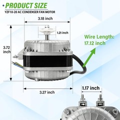 YZF10-20 Condenser Fan Motor AC 120V 60Hz 1550rpm 10/55W 0.8A Electric…