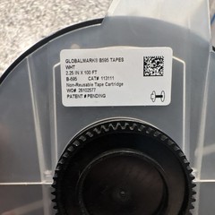 USED Brady GlobalMark B595 B-595 White Thermal Label Tape 2.25in x 100ft 113111