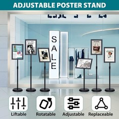 6Packs Sign Holder Stand 8.5 x 11 – Adjustable Heavy Duty Poster Sign Stands …
