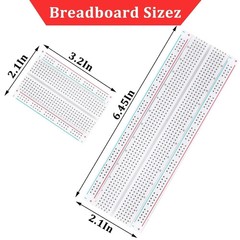 Breadboard, 6PCS Bread Board, Breadboard Kit Includes 2PCS 830 Point + 4PCS 400