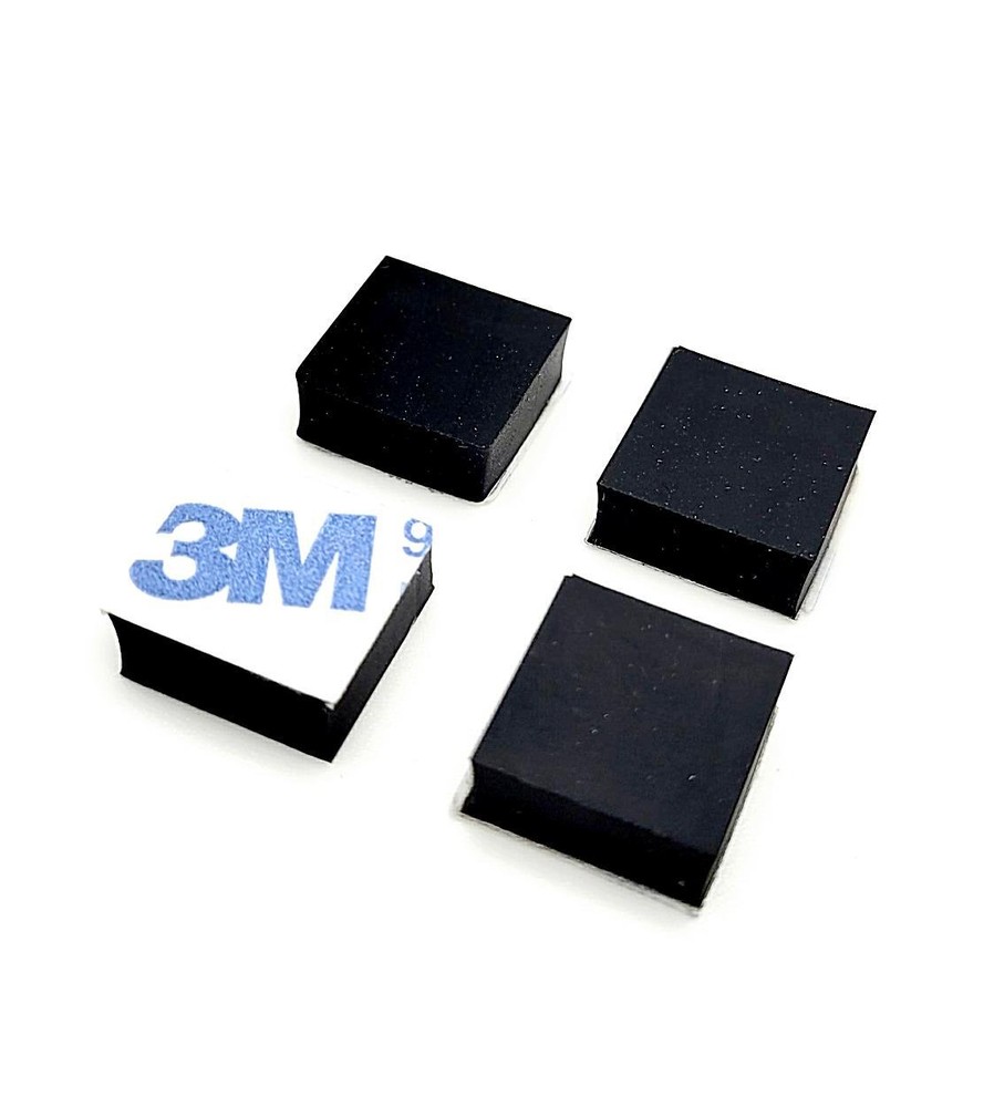 1/2″ Square Stick on Rubber Bumpers Feet 3/16″ Thick Non Slip Pads 3M 12-100P