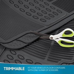 BDK ProLiner Car Floor Mats – Heavy Duty Rubber, Universal Fit, Black