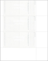 Computer Check Paper – Blank Personal Wallet Checks 3 on a Page – Compatible wit