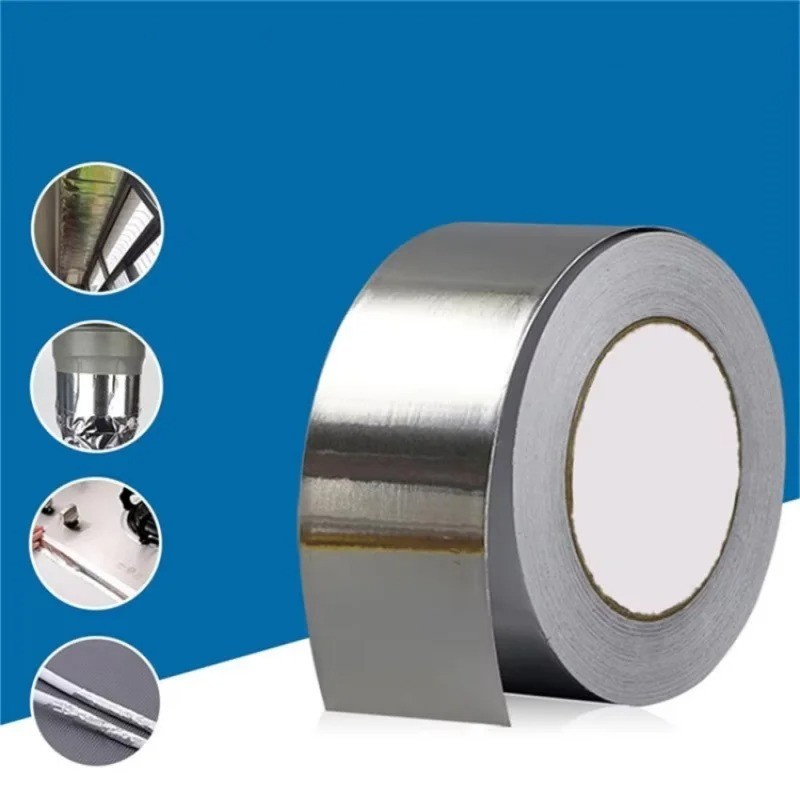 Aluminum Foil Tape 2″ x 65ft | 3.9 Mil High-Temp HVAC Tape for Ductwork & Vents