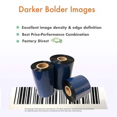 Wolfbarco 12 Rolls 2.36 X 1476 60Mm X 450M Premium Resin Enhanced Wax Thermal