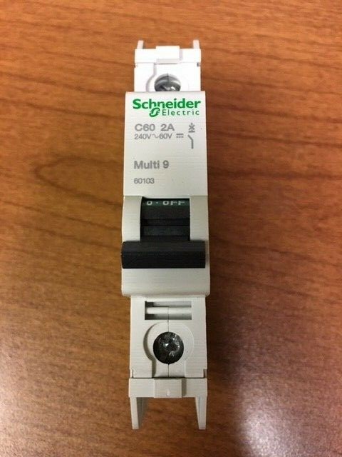 NEW SCHNEIDER ELECTRIC 60103 C60 CIRCUIT BREAKER 2A 1P 240V