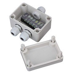 White Gray Plastic Waterproof 6 Position Terminals Electric Junction Project Box