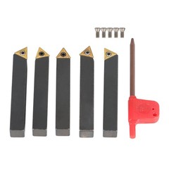 5Pcs 3/8″ Indexable Carbide Insert Turning Tooling Bit Holder Set For Lathe
