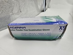 (QTY 100) Adenna Gold 6 mil Powder-Free Latex Glove White GLD260 X-Small