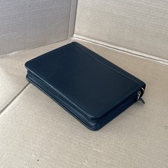 VTG Franklin Covey Genuine Leather Zipper Binder, Dark Green 10.5”x8”x2” (SC470)
