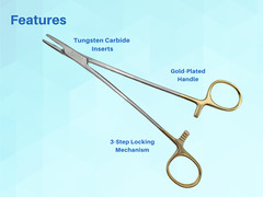 Mayo Hegar Needle Holder Driver 12 inches w/ Tungsten Carbide ARTMAN INSTRUMENTS