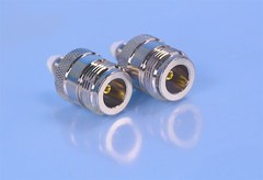 2 (Two) 50-Ohm RG-58 Wilson N-Type Female to FME Female Connectors P/N: 971107