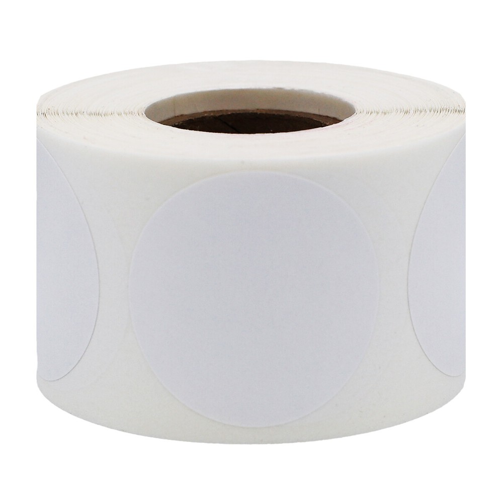 Circle Dot Stickers | 1.5″ inches Round – 500 Pack | Pick One Color