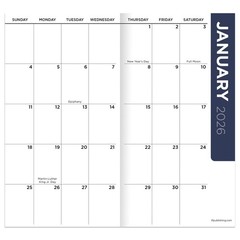 2026–2027 Pocket Planner Beaches Small Monthly Calendar 3.5×6.5 Inch
