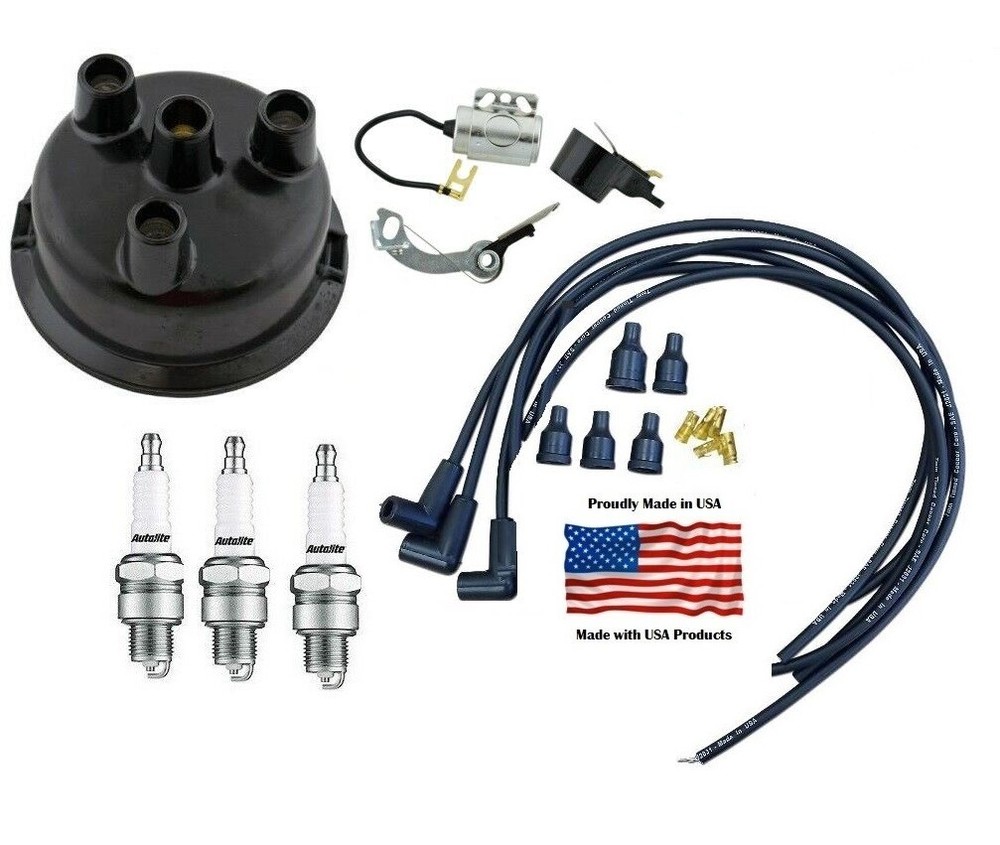 for John Deere 3 Cyl Tractor Tune up kit ~ Prestolite IBT4301 Distributor