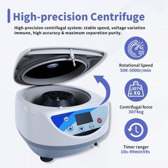 PRP Centrifuge Machine w/6x10ml 110V 500-5000RPM Electric Centrifuge Machine