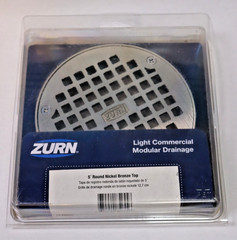 Zurn (LC-FR05NI) 5″ Nickel Bronze Round Floor Drain Top