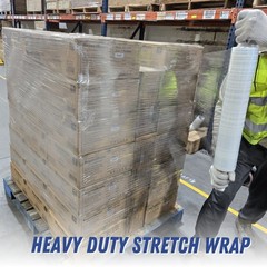 Industrial Grade Hand Use 20″ x 1000Ft Shrink Wrap with Core Handle 80 Gauge