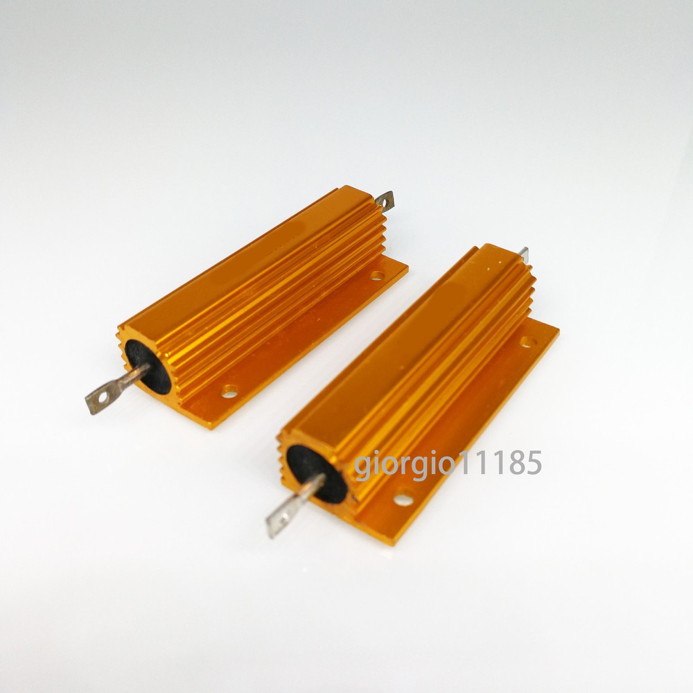 US Stock 2pcs 8 ohm 8 100W Watt Aluminum Housed Metal Case Wirewound Resistors