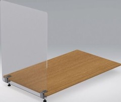 2X Edge Clamp Table Clamp For Hygiene Protection Screen Up To 8 Mm Thickness