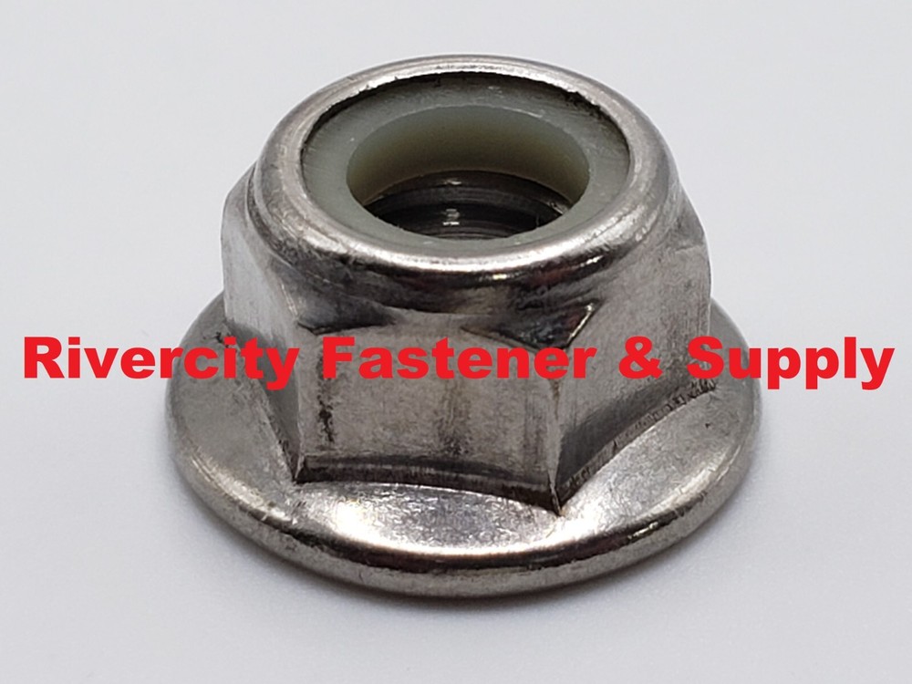 5/16-18 Stainless Flange Nylon Insert Lock Nuts 5/16×18 Flanged Locking Stop Nut