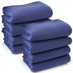 8 Moving Blankets Furniture Pads – Deluxe Pro – 80″ x 72″ Royal Blue
