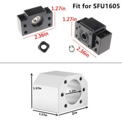 BallScrew SFU1605/SFU1204/SFU2005/2505/1610/1604 End Machine&Housing&Support kit