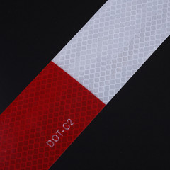 Conspicuity Tape DOT-C2 Approved Reflective Trailer Red White 2”x50’ -1 Roll US