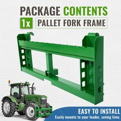Pallet Fork Frame 50″ Fits John Deere loaders 2″ Receiver Hitch NEW