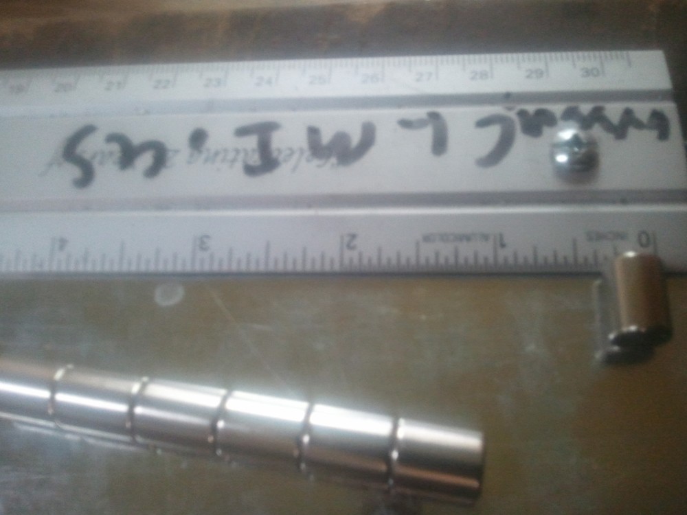 Neodymium Magnets grade N35Ni 3/8″dia x .500″ ln cylinder type 1` each new