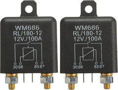 2X 12V 100Amp 4-Pin Heavy Duty On/Off Switch Split Charge Relay for Auto Boat Va