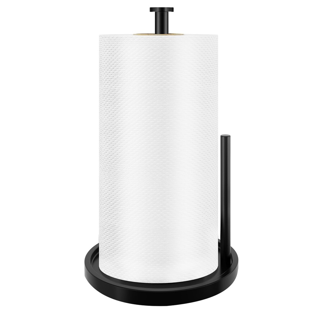 Paper Towel Holder Countertop, Standing Paper Roll Holder with Anti Slip Weighte