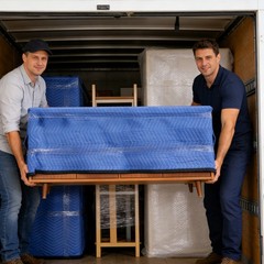 12 Heavy Duty Moving Packing Blankets Ultra Thick Pro 72″x80″ Furniture Pad Blue