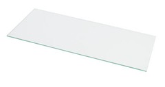 SSWBasics Tempered Glass Shelf – 10″W x 24″L x 3/16″ – Set of 2 – Tempered