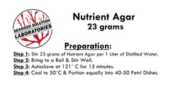Nutrient Agar 23grams (Dehydrated)- Yields 1 Liter (40-50, 100mm plates)