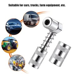 90 Degree Grease Coupler Fitting Tool Quick Connect Grease Gun Adapter Car Truck