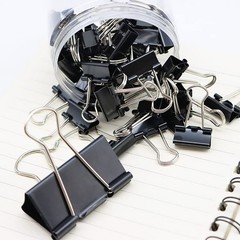 120Pcs Binder Clips Assorted Size, Office Clips with Clear Storage Container,