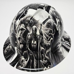 full brim hard hat custom hydro dipped IN WARRIORS OF CHRIST CHRISTIANITY JESUS