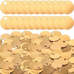 100 Pcs 1 Inch Round Brass Tags Blank Metal Stamping Key Brass Tags