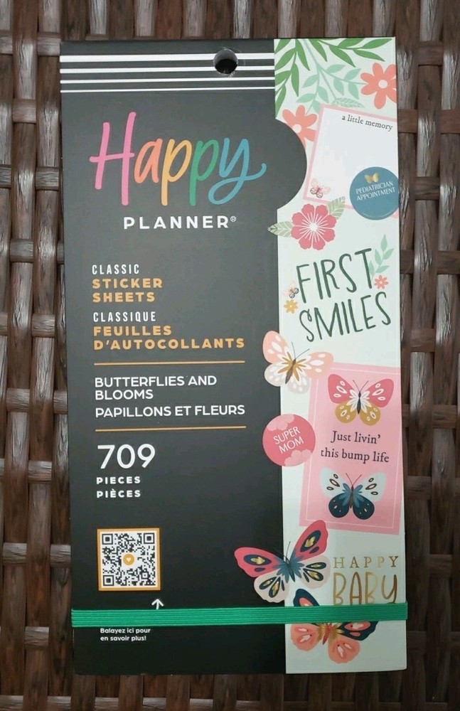 Happy Planner Classic Sticker Sheets Butterflies And Blooms Baby 709 Pieces