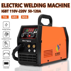 HITBOX 3 IN 1 MIG Welder ARC MMA LIFT TIG 110V/220V Welding Machine & TIG Torch