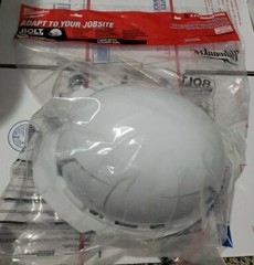 Milwaukee 48731200 Type 1 Class C 4 Pt Wht Front Brim ANSI/ISEA Z89.1 Hard Hat