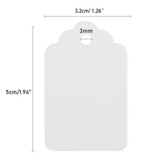 jijAcraft 1000Pcs Price Tags, White Clothing Tags Scalloped Head, White-blank