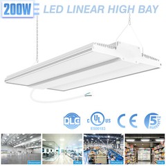 200W LED Linear High Bay Shop Lights 30000LM Indoor Commercial Lighting Fixtures