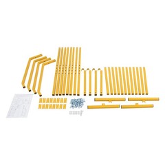 4 Pack Cargo Shipping Container Shelving Shelf Bracket 19″x52″ Universal Yellow