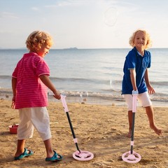 24.5″-33.5″ Metal Detector for Kids with LCD Display IP68 Waterproof Pink